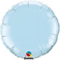 BALLON ALU ROND PEARL BLUE 18" 46cm