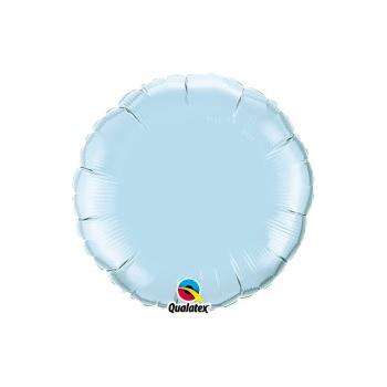 BALLON ALU ROND PEARL BLUE 18" 46cm