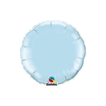 BALLON ALU ROND PEARL BLUE 18" 46cm