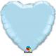 BALLON ALU FORME COEUR BLEU PERLE 36" 91 cm