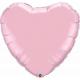 BALLON ALU FORME COEUR ROSE PERLE 36" 91 cm