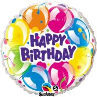 BALLON ALU ROND BIRTHDAY BALLONS 18" 46cm