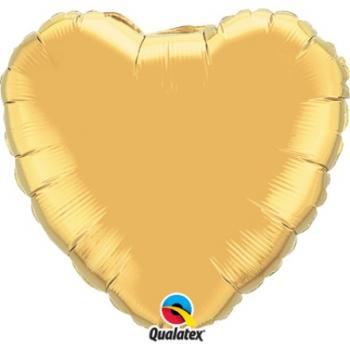 BALLON ALU FORME COEUR GOLD 36" 91 cm