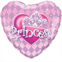BALLON ALU COEUR PRINCESSE 18" 46cm