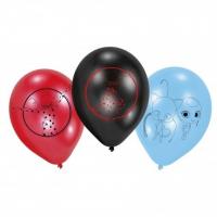 BALLONS LATEX MIRACULOUS 9" 23CM X6