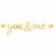 GUIRLANDE LETTRES YOU & ME 91X20CM x1