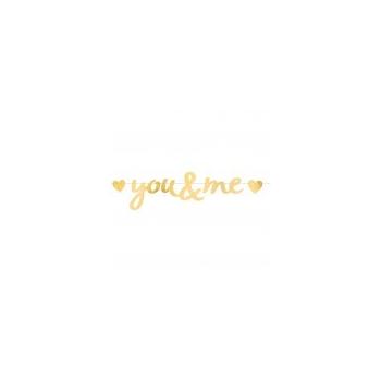 GUIRLANDE LETTRES YOU & ME 91X20CM x1