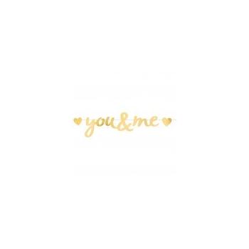 GUIRLANDE LETTRES YOU & ME 91X20CM x1