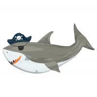 BALLON ALU REQUIN 104X58CM X1