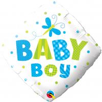 BALLON ALU BOY PAPILLON 18" 46cm