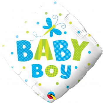 BALLON ALU BOY PAPILLON 18" 46cm