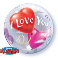 BUBBLE I LOVE YOU COEUR 22" 56CM