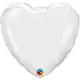 BALLON ALU COEUR BLANC 14" 36cm