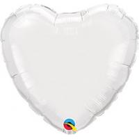 BALLON ALU COEUR BLANC 14" 36cm