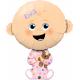 BALLON ALU BABY GIRL 38" 89cm