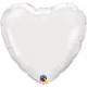 BALLON ALU COEUR BLANC 18" 46cm