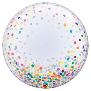 BALLON BUBBLE CONFETTI MULTICO. 24"61CM