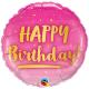 BALLON ALU ROND BIRTHDAY ROSE ET DORE 18" 46CM