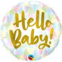 BALLON ALU ROND HELLO BABY 18" 46CM