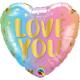 BALLON ALU COEUR PASTEL LOVE YOU 18" 46CM