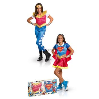 BIPACK SUPERGIRL+WONDER WOMAN 5/6 ANS