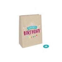 SACHETS PAPIER BIRTHDAY X4