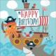 SERVIETTES AHOY BIRTHDAY 33X33CM x16