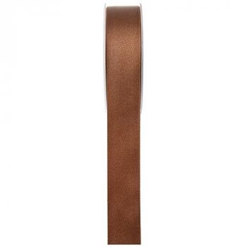 SATIN DOUBLE FACE 25MM X25M CHOCOLAT