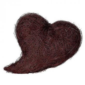 COEUR EN SISAL CHOCOLAT