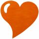 SET DE TABLE COEUR ORANGE X50