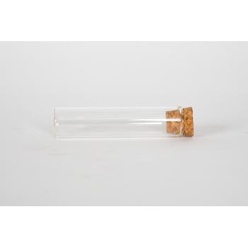 Tube en verre 10cm x 12 bouchon en liege