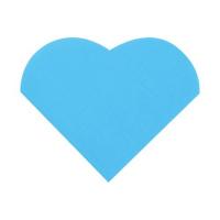 SERVIETTE COEUR TURQUOISE X20