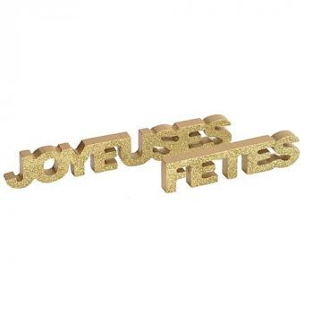 LETTRES JOYEUSES FETES OR