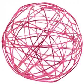 BOULE METAL FUSHIA X10