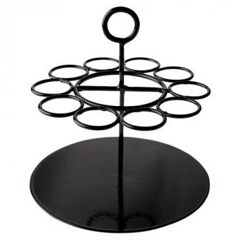 SUPPORT TUBE ROND NOIR Ø 14 x 14 cm