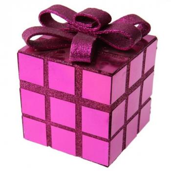 CADEAU FUSHIA CENTRE DE TABLE 7X7CM