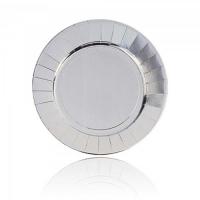 Assiette carton 23cm argent x10