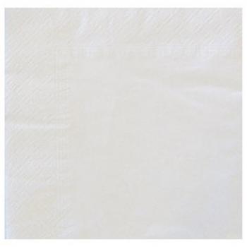 SERVIETTE OUATE 2 PLIS BLANC 38x38 CM X100