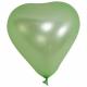 BALLON COEUR METAL 15CM X10 VERT ANIS