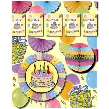 MINI KIT DE DECORATION JOYEUX ANNIVERSAIRE