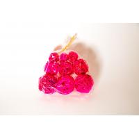 Sachet 9 boules rotin rose