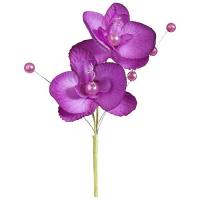 ORCHIDEE DOUBLE 12CM LILAS/PRUNE