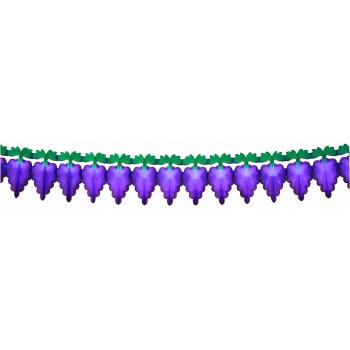 GUIRLANDE RAISIN PAPIER MAUVE 4 M