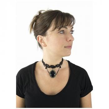 COLLIER RAS DE COU GOTHIQUE AVEC MEDAILLON