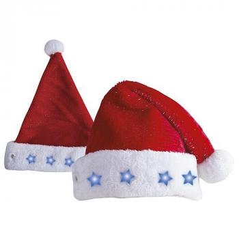 BONNET PERE NOEL PELUCHE LUMINEUX