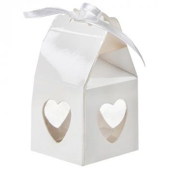 BOITE A DRAGEE COEUR BLANC (12X14X0.9)