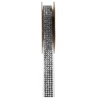 RUBAN STRASS AUTOCOLLANT 1M ARGENT