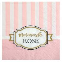 SERVIETTE MADEMOISELLE ROSE X20