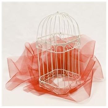 CAGE METAL BLANCHE H30CM L15CM