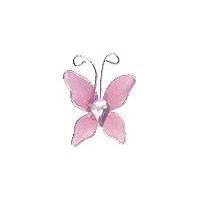 PAPILLON X10 ROSE BORDE FIL ALU